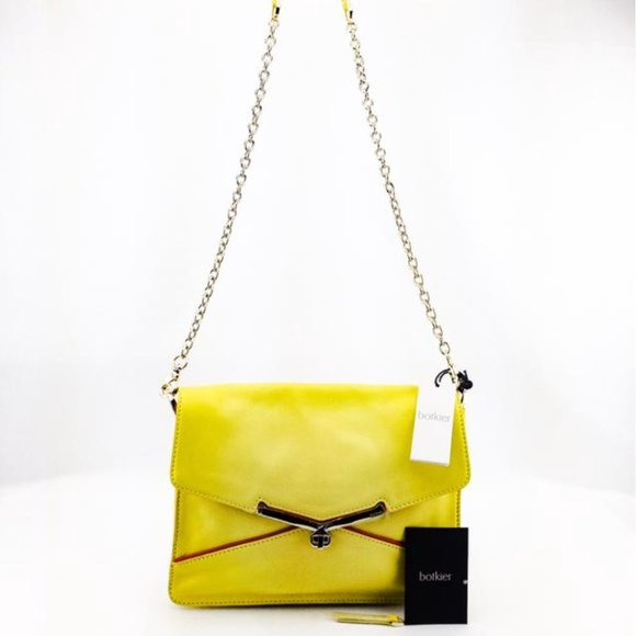Botkier Clutch Acid Valentina Yellow Leather Bag - Picture 2 of 11